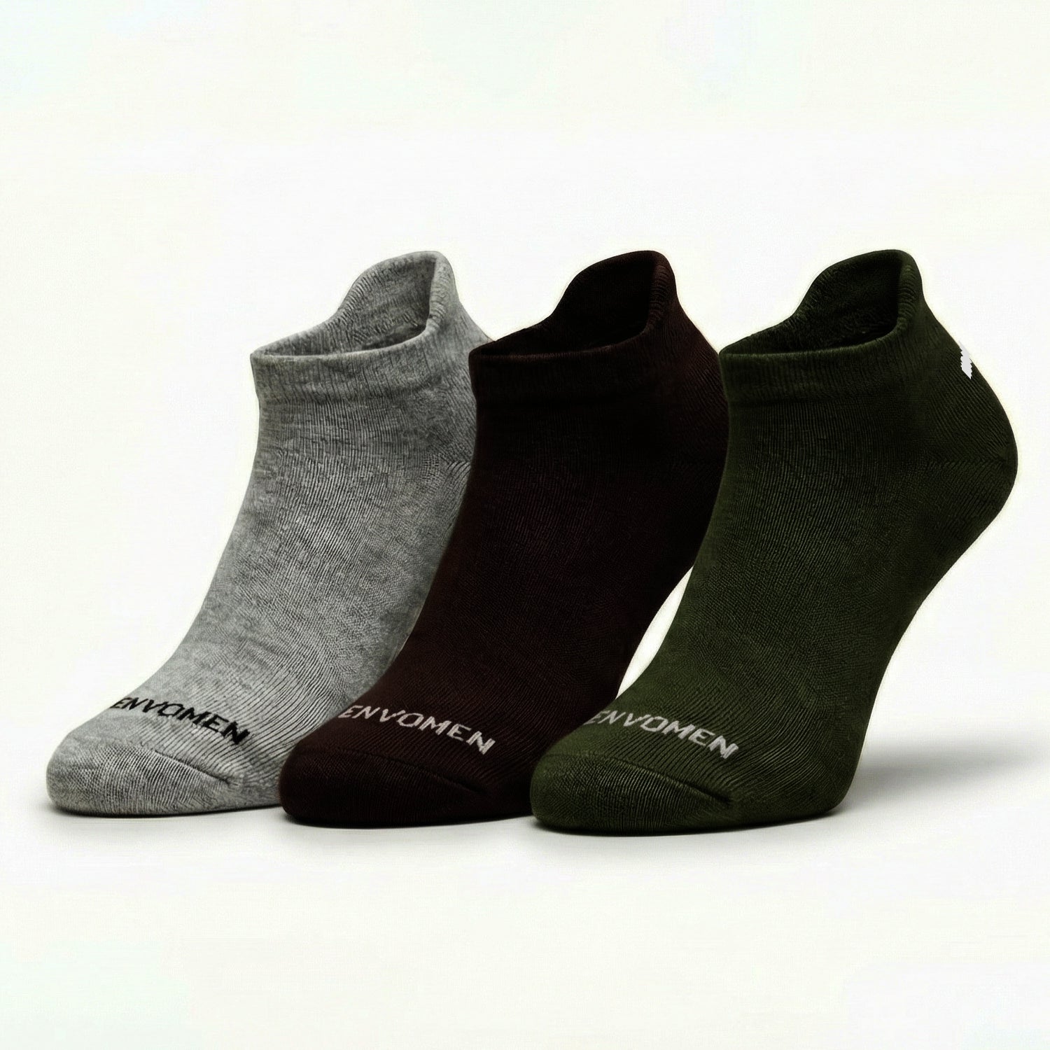 Envomen Casual Ankle Socks – Green | Lightweight | Breathable | Everyday Comfort